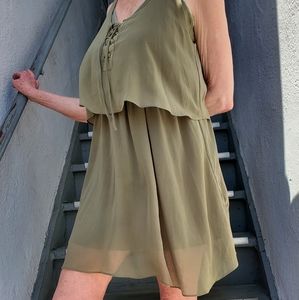 Green Silk  Dress